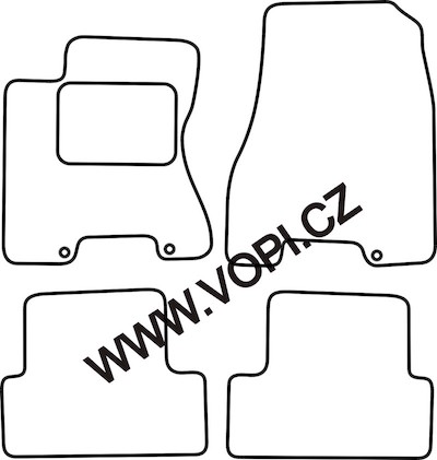 Textil-Autoteppiche Nissan X-trail 06/2007 - 06/2014 Carfit (3254)